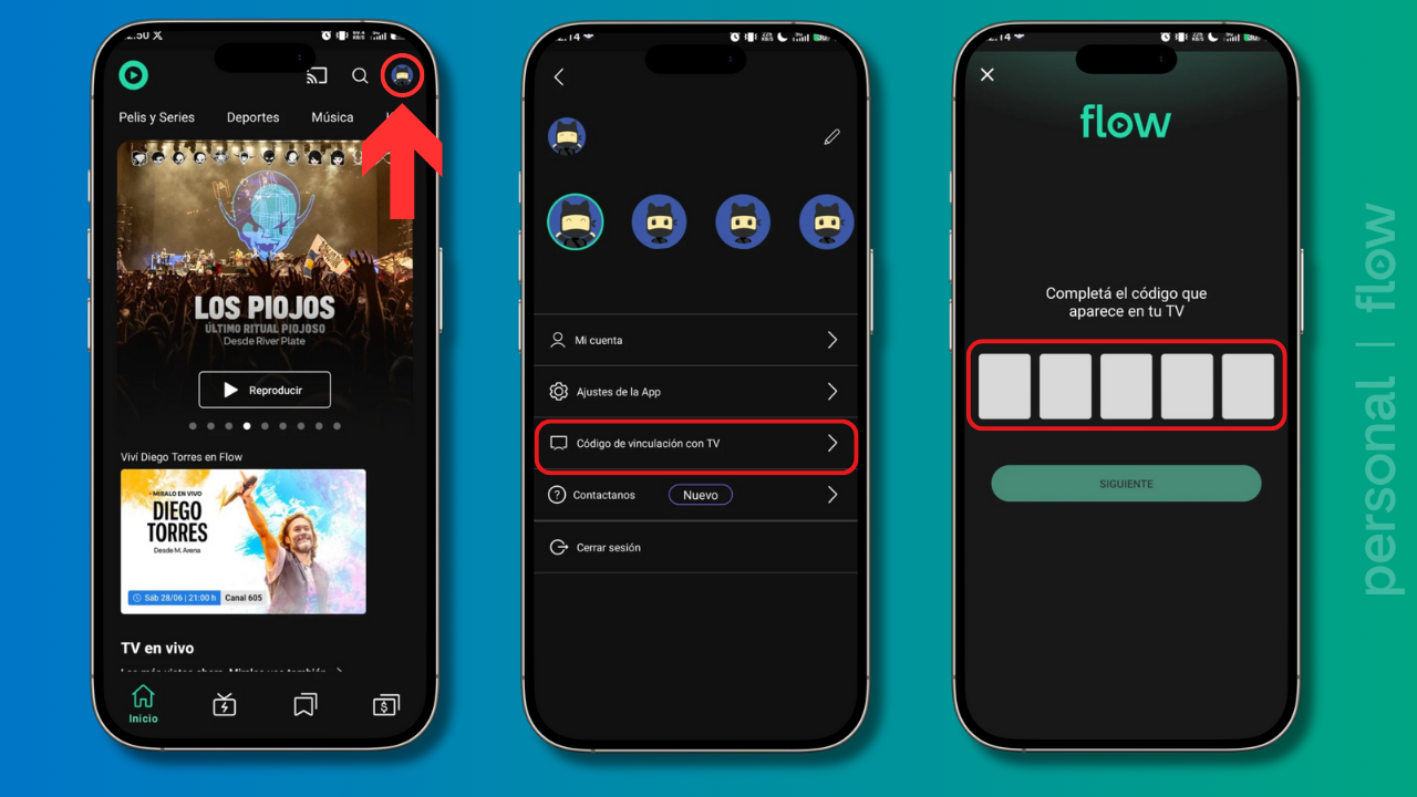 Código de vinculación con TV